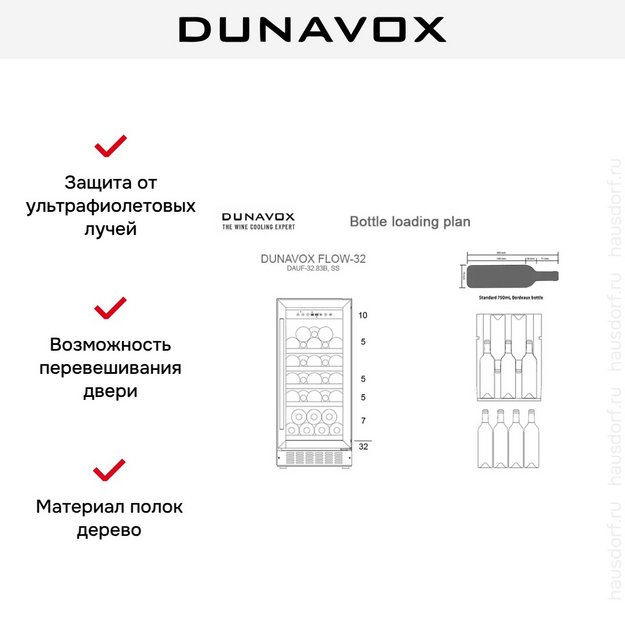 Встраиваемый винный шкаф Dunavox DAUF-32.83C (preview 2)