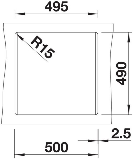 Мойка BLANCO DALAGO 5 Silgranit черный, клапан-автомат (preview 6)