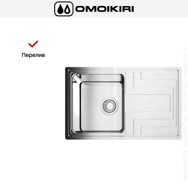 Мойка Omoikiri Mizu 78-IN нержавеющая сталь, крыло справа (preview 10)