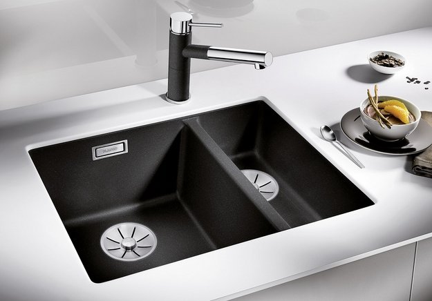 Мойка BLANCO SUBLINE 340/160-U Silgranit серый беж, чаша справа (фото 2) Мойка BLANCO SUBLINE 340/160-U Silgranit серый беж, чаша справа (preview 2)