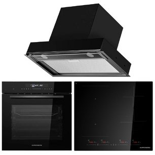 Kuppersberg (варочная панель ICI 616 + духовой шкаф HT 613 Black + вытяжка NANCY 60 Black) фото в Санкт-Петербурге