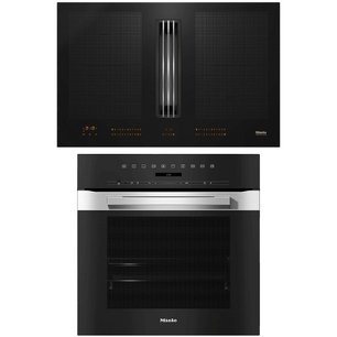 Miele (варочная панель с вытяжкой KMDA 7634 FL + духовой шкаф H 7464 BP EDST/CLST) фото в Санкт-Петербурге