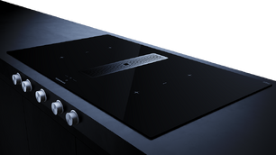 Индукционная варочная поверхность с вытяжкой Kuppersbusch с ручками из нержавеющей стали KMI 9850.1 SR-E Stainless steel фото 3 в Санкт-Петербурге