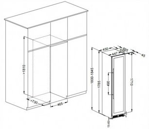 Винный шкаф Мэйвел MV106-KST2 Slim фото 4 в Санкт-Петербурге Винный шкаф Meyvel MV106-KST2 Slim фото 4 в Санкт-Петербурге