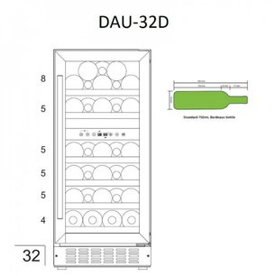 Винный шкаф Dunavox DAU-32.78DW фото 3 в Санкт-Петербурге