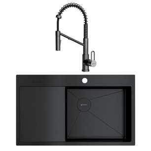 Omoikiri (мойка AKISAME 86 SIDE GB-R + смеситель MIKAWA 2 PLUS-SB GB) фото в Санкт-Петербурге