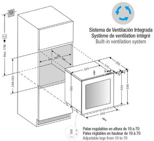 Встраиваемый винный шкаф Pando PVMAV 60-25XR фото 3 в Санкт-Петербурге