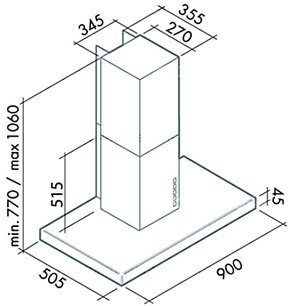 Вытяжка Falmec Lux 90 white (800) ECP фото 3 в Санкт-Петербурге