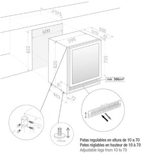 Встраиваемый винный шкаф Pando PVMBP 60-45 PAR фото 3 в Санкт-Петербурге