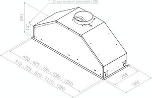Встраиваемая вытяжка Pando GTI/510 NEGRO V.1050 ECO SEC PLUS фото 2 в Санкт-Петербурге
