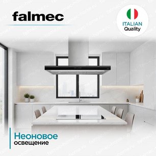 Вытяжка Falmec Luce 90 Glass Black wall фото 4 в Санкт-Петербурге