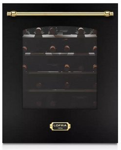 Встраиваемый винный шкаф Lofra ZBRNM36T BRASS две зоны фото в Санкт-Петербурге