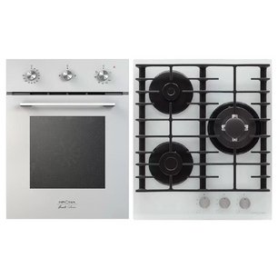 KRONA (духовой шкаф STRETTO 45 WH + варочная панель HAGEL 45 WH W) фото в Санкт-Петербурге