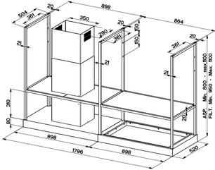 Вытяжка Фабер T-SHELF EV8 TITANIUM MATT A180 фото 2 в Санкт-Петербурге Вытяжка Faber T-SHELF EV8 TITANIUM MATT A180 фото 2 в Санкт-Петербурге
