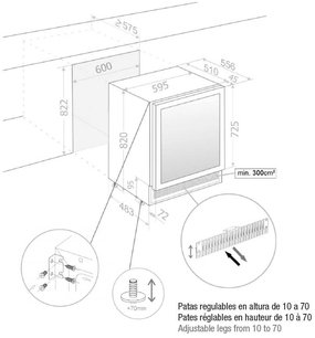 Встраиваемый винный шкаф Pando PVMBP 60-45XR фото 3 в Санкт-Петербурге