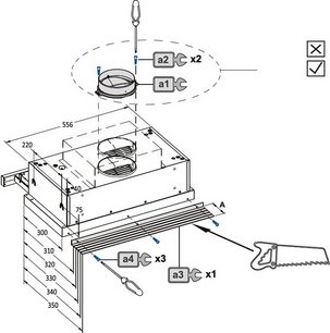 Встраиваемая вытяжка с выдвижным экраном Korting KHP 69617 DGN фото 4 в Санкт-Петербурге
