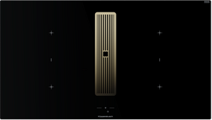 Индукционная варочная поверхность с вытяжкой Kuppersbusch KMI 9850.1 SR-S Gold фото в Санкт-Петербурге