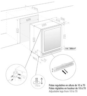 Встраиваемый винный шкаф Pando PVMBP 60-45CRL фото 3 в Санкт-Петербурге