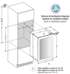 Встраиваемый винный шкаф Pando PVMAVP 88-49CRR фото 3 в Санкт-Петербурге