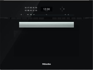 Компактный духовой шкаф с СВЧ Миле H6401BM OBSW черный обсидиан фото в Санкт-Петербурге Компактный духовой шкаф с СВЧ Miele H6401BM OBSW черный обсидиан фото в Санкт-Петербурге