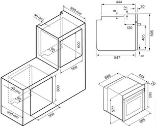 Электрический духовой шкаф с паром KRONA NEBULA steam 60 BL фото 3 в Санкт-Петербурге