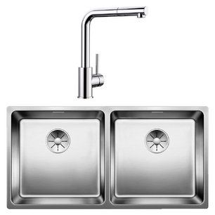 Blanco (мойка Andano 400/400-IF нержавеющая сталь + Mila-S хром) фото в Санкт-Петербурге