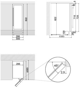 Встраиваемый винный шкаф Pando PVZB 30-16XR фото 4 в Санкт-Петербурге