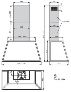 Вытяжка Фалмек TIME 85 INOX фото 2 в Санкт-Петербурге Вытяжка Falmec TIME 85 INOX фото 2 в Санкт-Петербурге