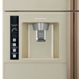 Холодильник Хитачи R-W722FPU1X GGL бежево-золотистое стекло фото 3 в Санкт-Петербурге Холодильник Hitachi R-W722FPU1X GGL бежево-золотистое стекло фото 3 в Санкт-Петербурге
