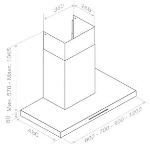 Вытяжка Пандо P-825/60 IX V.850 ECO SEC PLUS фото 3 в Санкт-Петербурге Вытяжка Pando P-825/60 IX V.850 ECO SEC PLUS фото 3 в Санкт-Петербурге