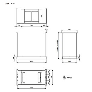 Вытяжка Falmec LIGHT 120 BLACK фото 4 в Санкт-Петербурге
