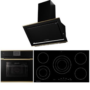 Kuppersbusch (варочная панель KE 9340.0 SR + духовой шкаф BP 6550.0 S4-Airfry + вытяжка DW 9880.0 S4 Gold) фото в Санкт-Петербурге