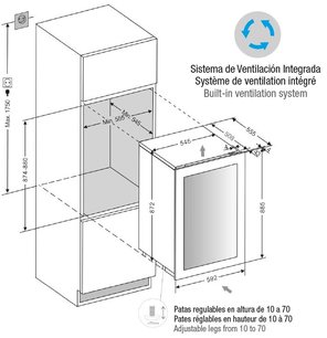 Встраиваемый винный шкаф Pando PVMAV 88-49CRL фото 3 в Санкт-Петербурге