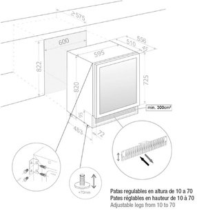Встраиваемый винный шкаф Pando PVMBP 60-45CRR фото 3 в Санкт-Петербурге
