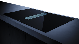 Индукционная варочная панель с вытяжкой Kuppersbusch KMI 8350.0 SR Stainless steel фото 3 в Санкт-Петербурге