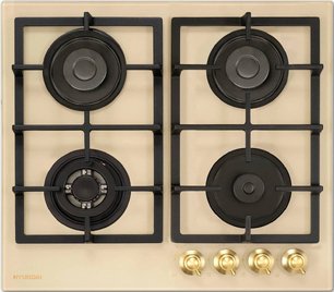 Газовая варочная панель Hyundai HHG 6434 BE фото в Санкт-Петербурге