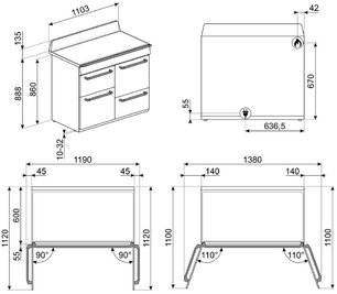 Варочный центр Смег TR4110X-1 фото 4 в Санкт-Петербурге Варочный центр Smeg TR4110X-1 фото 4 в Санкт-Петербурге