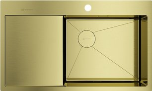 Мойка Омойкири AKISAME 86 SIDE LG-R светлое золото крыло слева фото Мойка Omoikiri AKISAME 86 SIDE LG-R светлое золото крыло слева фото
