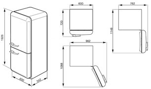 Холодильник Смег FAB32LBN1 фото 3 в Санкт-Петербурге Холодильник Smeg FAB32LBN1 фото 3 в Санкт-Петербурге