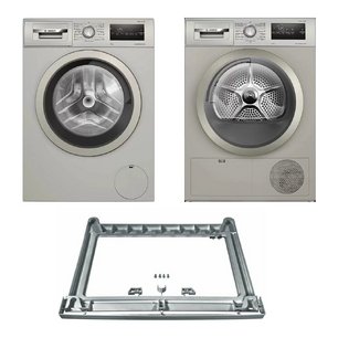 Bosch Serie 4 (стиральная машина WAN2420XME + сушильная машина WTN86202ME + монтажный элемент WTZ2041X) фото в Санкт-Петербурге Bosch Serie 4 (стиральная машина WAN2420XME + сушильная машина WTN86202ME + монтажный элемент WTZ2041X) фото в Санкт-Петербурге