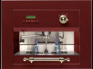 Встраиваемая кофемашина Илве ES-645C Burgundy (ручки латунь) фото в Санкт-Петербурге Встраиваемая кофемашина Ilve ES-645C Burgundy (ручки латунь) фото в Санкт-Петербурге