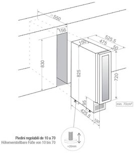 Встраиваемый винный шкаф Pando PVZB 15-9 XL фото 3 в Санкт-Петербурге