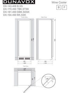 Винный шкаф Dunavox DX-143.468B фото 4 в Санкт-Петербурге