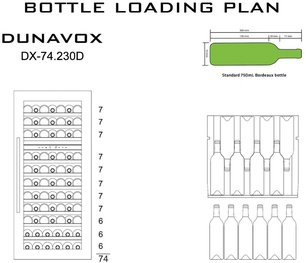 Винный шкаф Дунавокс DX-74.230DW фото 4 в Санкт-Петербурге Винный шкаф Dunavox DX-74.230DW фото 4 в Санкт-Петербурге