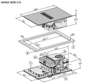 Варочная панель с вытяжкой Miele KMDA 7676-1 FL фото 4 в Санкт-Петербурге