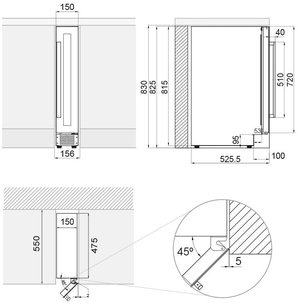 Встраиваемый винный шкаф Pando PVZB 15-9 XR фото 4 в Санкт-Петербурге
