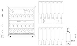 Встраиваемый винный шкаф Пандо PVMAVP 60-25CRR фото 3 в Санкт-Петербурге Встраиваемый винный шкаф Pando PVMAVP 60-25CRR фото 3 в Санкт-Петербурге