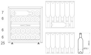 Встраиваемый винный шкаф Pando PVMAVP 60-25XR фото 3 в Санкт-Петербурге