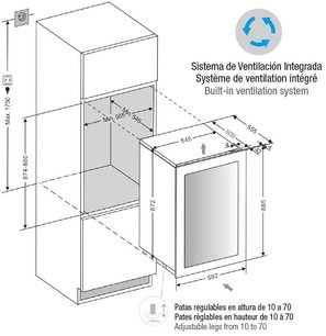 Встраиваемый винный шкаф Пандо PVMAV 88-49XR фото 3 в Санкт-Петербурге Встраиваемый винный шкаф Pando PVMAV 88-49XR фото 3 в Санкт-Петербурге