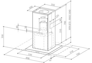 Вытяжка Фабер Glassy Isola/SP EG8 X/V A90 фото 3 в Санкт-Петербурге Вытяжка Faber Glassy Isola/SP EG8 X/V A90 фото 3 в Санкт-Петербурге